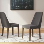 Lyncott trpezarijska bočna stolica charcoal/brown