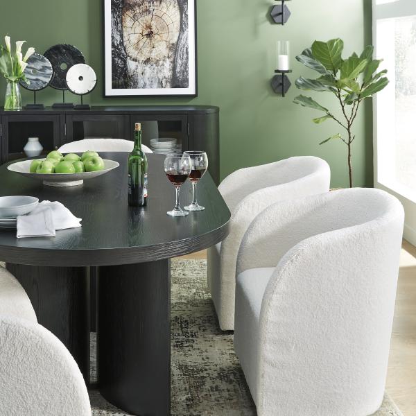 Rowanbeck tapacirana trpezarijska stolica sa naslonjačima